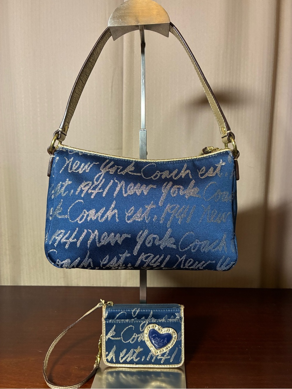 Coach Poppy New York Script Mini Bag and Wristlet - Picture 2 of 10